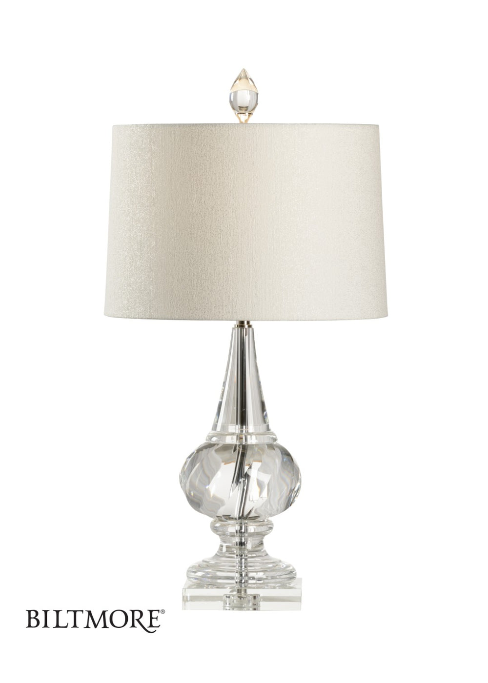 Wildwood Flacon Teardrop Lamp With Crystal-Style Glass Body And Metal Base — Elegant Ambient Lighting Accent (96) 23364