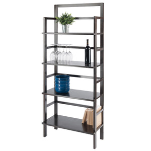 Winsome Wood Aiden 4-tier Baker's Rack - Solid Wood Storage Shelf In Coffee Finish For Kitchen & Living Room Coffee Solid Wood 23371-winsome-wood