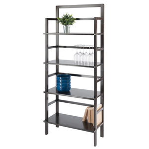 Winsome Wood Aiden 4-tier Baker's Rack - Solid Wood Storage Shelf In Coffee Finish For Kitchen & Living Room Coffee Solid Wood 23371-winsome-wood