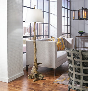 Wildwood Olmsted Oak Floor Lamp With Wisteria-Inspired Design, 70" Tall Ambient Lighting For Living Spaces Brown 23379