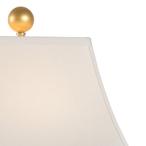 Wildwood Inkwell Myrtle Glazed Table Lamp With Antique Gold Leaf Accents — Vintage-Inspired Ceramic Desk Light 23389