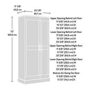 English Elm Storage Cabinet - Sleek Black Finish, Multi-Shelf Design For Modern Spaces, Easy Access & Durable Use B356P402809-GIGA