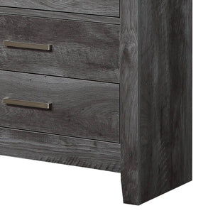 English Elm Vidalia 6-Drawer Rustic Gray Oak Dresser with Dovetail Drawers, Metal Glides & Modern Pull Handles B2726P261871