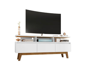 Manhattan Comfort Yonkers Mid-Century Modern TV Stand White 233BMC6