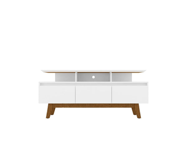 Manhattan Comfort Yonkers Mid-Century Modern TV Stand White 233BMC6