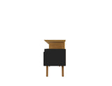 Manhattan Comfort Yonkers Mid-Century Modern TV Stand Black and Cinnamon 233BMC82