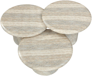 Meridian Furniture Emara Travertine Finish Concrete Fiberglass 3 Piece Indoor Outdoor Coffee Table Set 233Travertine-CT-3PC
