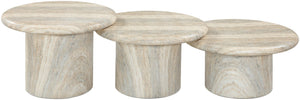 Meridian Furniture Emara Travertine Finish Concrete Fiberglass 3 Piece Indoor Outdoor Coffee Table Set 233Travertine-CT-3PC