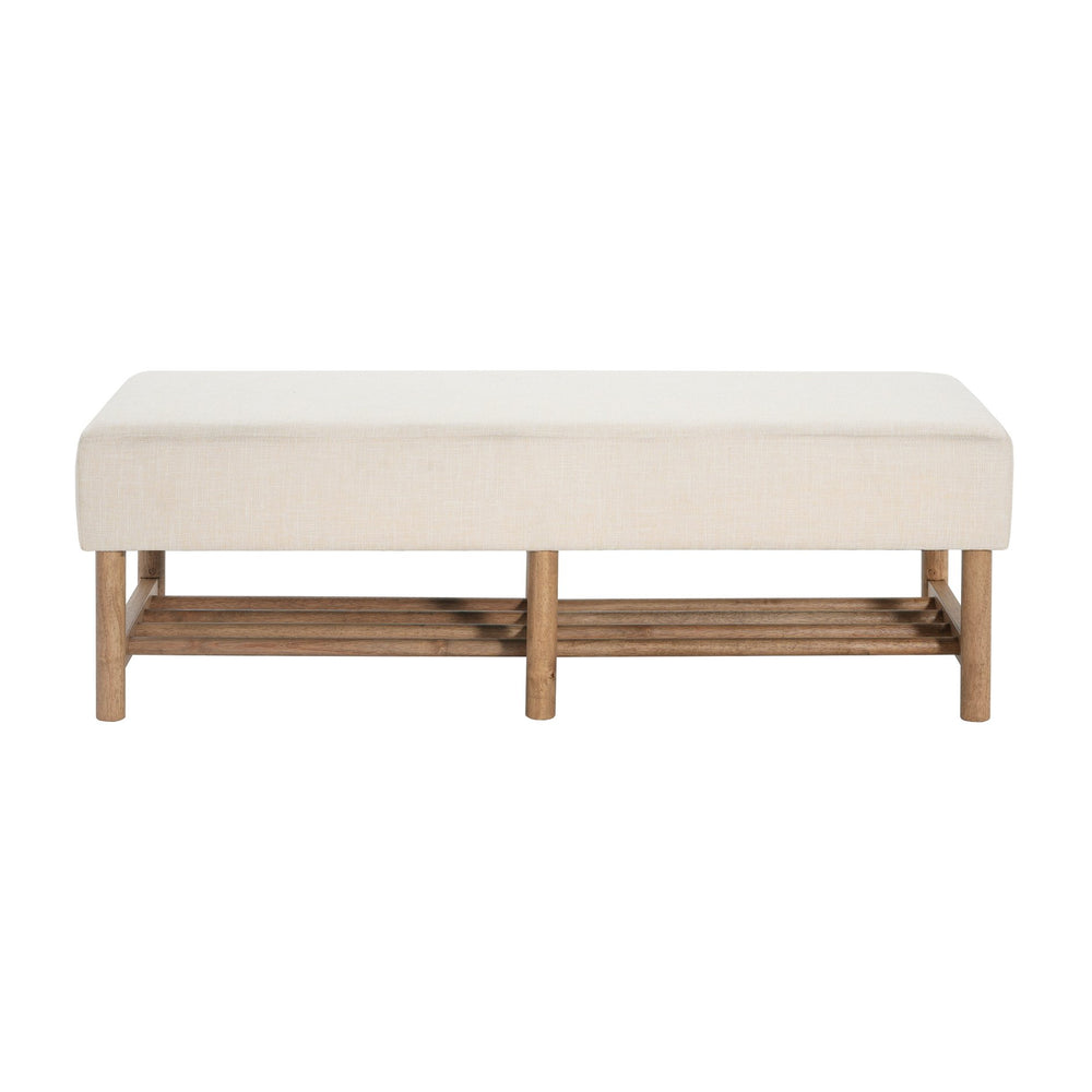English Elm Christopher Knight Home® - Rectangular Linen Upholstered Ottoman Bench With Storage – Stylish Beige Seat For Living Spaces N757P296699I