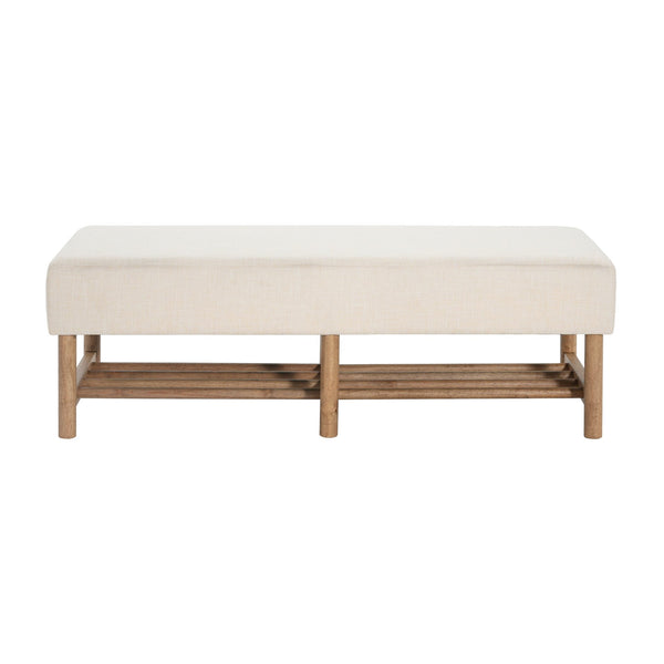 English Elm Christopher Knight Home® - Rectangular Linen Upholstered Ottoman Bench With Storage – Stylish Beige Seat For Living Spaces N757P296699I
