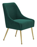 Maxine Dining Chair Green & Gold 109716 Zuo Modern