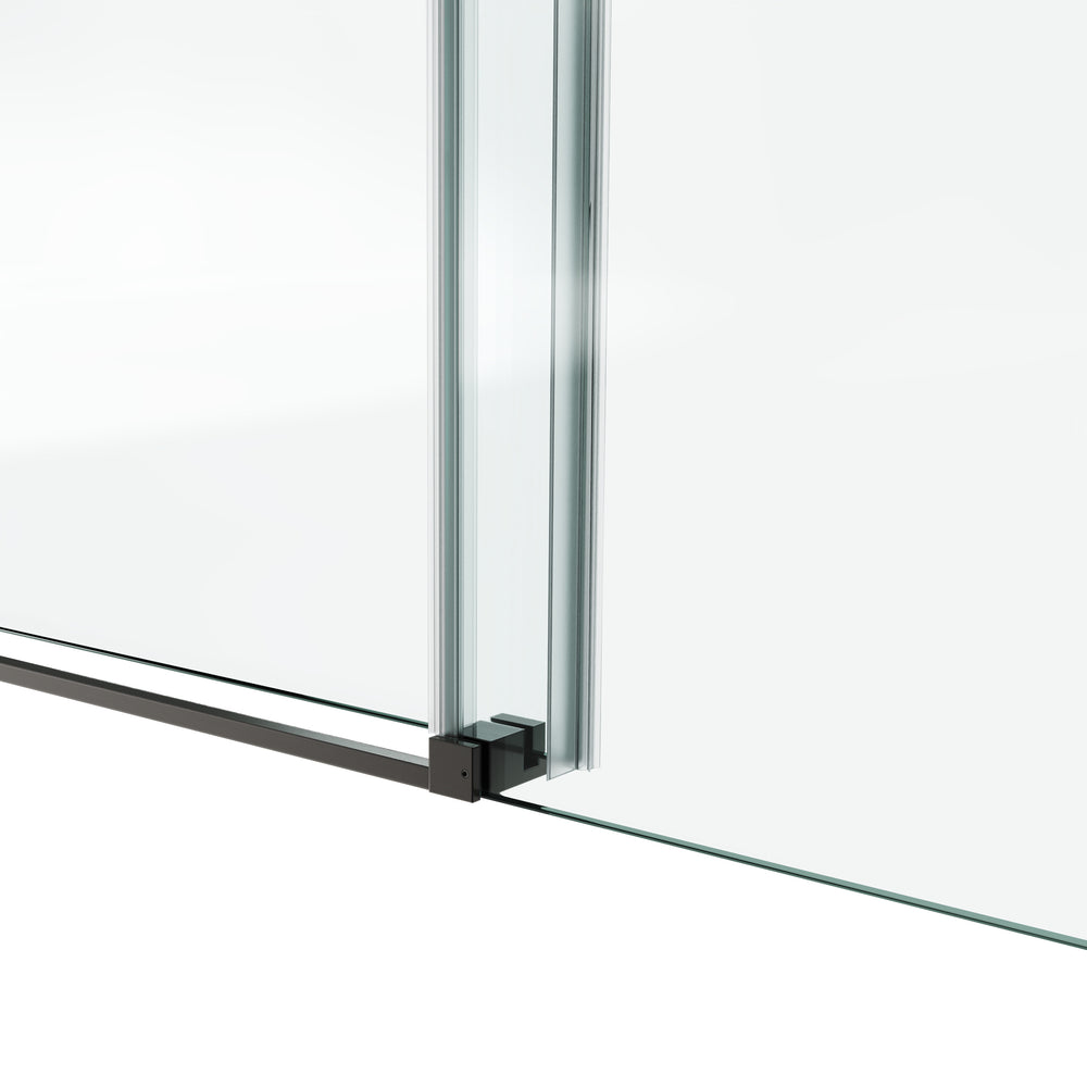 English Elm 60*72"Fixed 60*72" Fixed & Sliding Shower Door - Modern Frameless Design With 10Mm Tempered Glass & Rust-Free Hardware T3177P320612