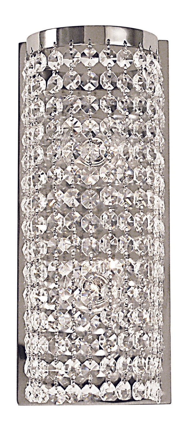 Framburg 2-light Elegant Crystal Sconce – Flirtatious Design With Usa-made Quality For Stunning Home Décor Polished Silver Metal 2341 Ps
