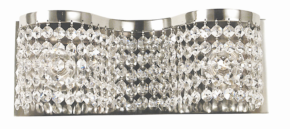 Framburg 2-light Elegant Crystal Sconce – Flirtatious Design With Usa-made Quality For Stunning Home Décor Polished Silver Metal 2342 Ps