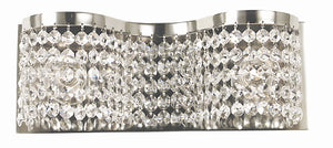 Framburg 2-light Elegant Crystal Sconce – Flirtatious Design With Usa-made Quality For Stunning Home Décor Polished Silver Metal 2342 Ps