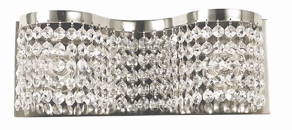 Framburg 2-light Elegant Crystal Sconce – Flirtatious Design With Usa-made Quality For Stunning Home Décor Polished Silver Metal 2342 Ps