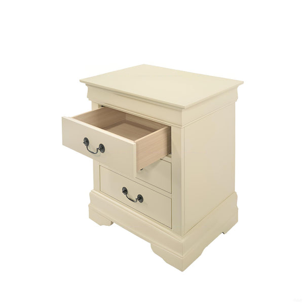 English Elm Traditional Classic Nightstand with Three Drawers, Fully Assembled 29"H x 21"W x 16"D for Easy Storage Beige 33 L x 24 W x 19 H B078108222