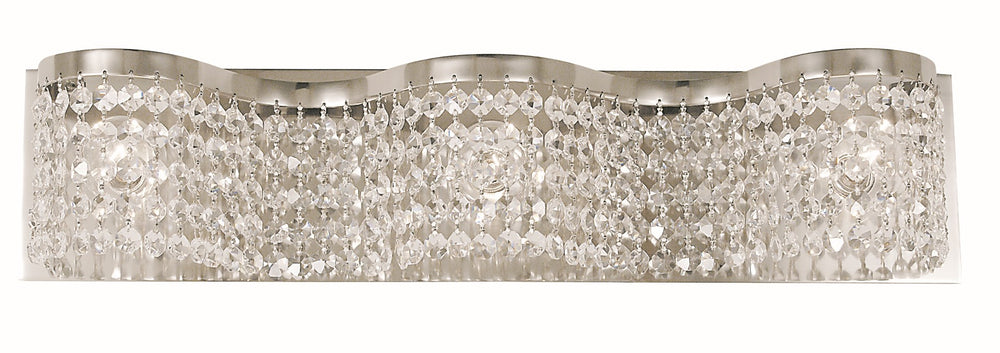 Framburg 3-light Elegant Crystal Strands Chandelier - Flirtatious Dining Lighting Made In The Usa For Style Polished Silver Metal 2049 Ps
