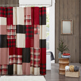 Woolrich Sunset Lodge/Cabin 100% Cotton Shower Curtain WR70-1814 Red