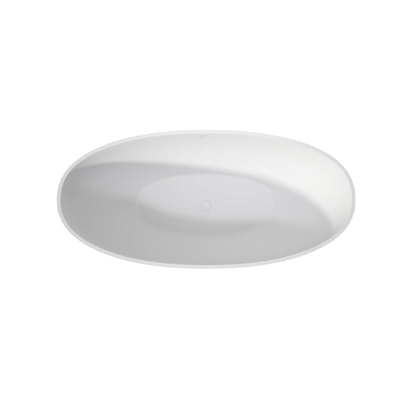 English Elm 65" Stone Resin Deep Soak Freestanding Tub Matte Finish Spa Bathroom Retreat T3785P353955