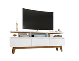 Manhattan Comfort Yonkers Mid-Century Modern TV Stand White 234BMC6