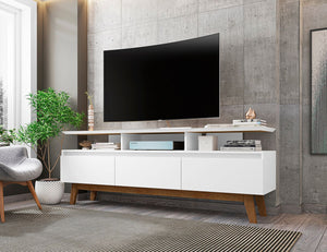Manhattan Comfort Yonkers Mid-Century Modern TV Stand White 234BMC6