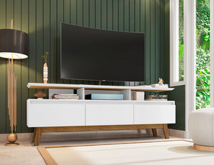 Manhattan Comfort Yonkers Mid-Century Modern TV Stand White 234BMC6