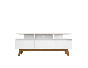 Manhattan Comfort Yonkers Mid-Century Modern TV Stand White 234BMC6