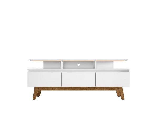 Manhattan Comfort Yonkers Mid-Century Modern TV Stand White 234BMC6