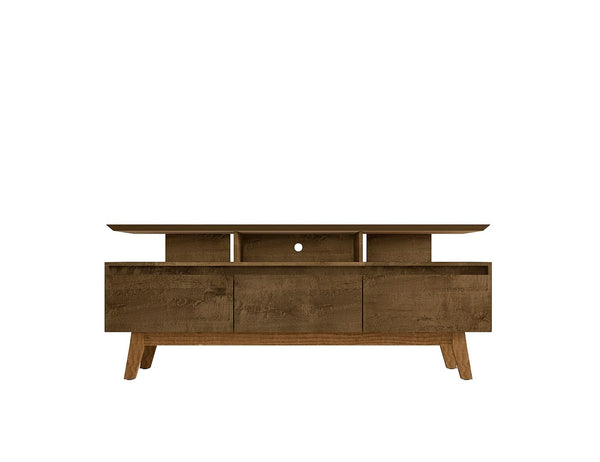 Manhattan Comfort Yonkers Mid-Century Modern TV Stand Rustic Brown 234BMC9