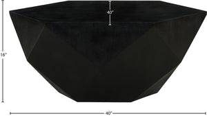 Diamante Black Coffee Table 234Black-CT Meridian Furniture