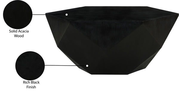 Diamante Black Coffee Table 234Black-CT Meridian Furniture