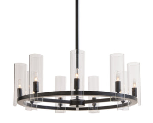 Sunpan Clarabelle Chandelier: Elevate Your Home Decor with Timeless Elegance and Stunning Glass Shades Small - 31W x 31D x 62H