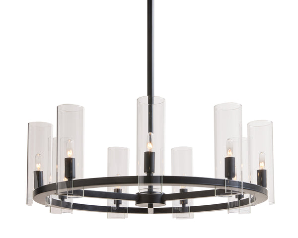 Sunpan Clarabelle Chandelier: Elevate Your Home Decor with Timeless Elegance and Stunning Glass Shades Small - 31W x 31D x 62H