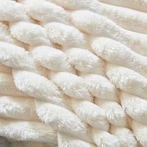 English Elm Plush Corduroy Ottoman with High-Density Foam and Solid Wood Frame, Versatile Seat Table Storage Beige+White W1885P336065