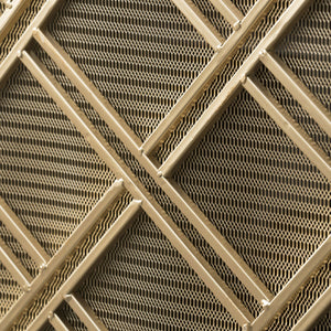 English Elm Christopher Knight Home® - FIRE Iron Fireplace Screen with Durable Mesh Guard and Stable Frame for Safety and Classic Hearth Appeal Gold 61129.00GLD