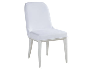 Lexington Artistica Home Marcel Upholstered Dining Side Chair - Contemporary Mahogany Design With Soft Aspen White Fabric Finish Inverno Wood 2350-880-01