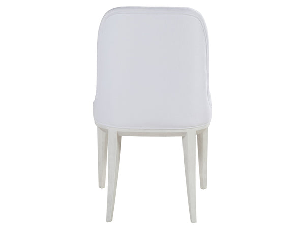Lexington Artistica Home Marcel Upholstered Dining Side Chair - Contemporary Mahogany Design With Soft Aspen White Fabric Finish Inverno Wood 2350-880-01