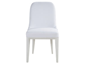 Lexington Artistica Home Marcel Upholstered Dining Side Chair - Contemporary Mahogany Design With Soft Aspen White Fabric Finish Inverno Wood 2350-880-01