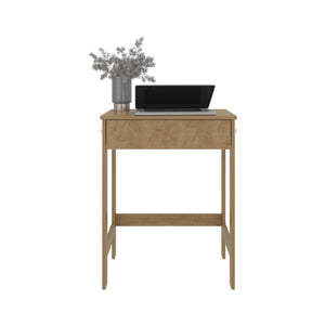 English Elm Computer Desk Minimalist Natural Oak Finish with 1 Drawer, Sturdy 4-Leg Design, Compact Space-Saving Workstation B097P369420