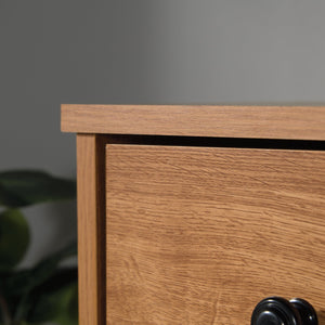 English Elm 4-Drawer Chest - Contemporary Brown Oak-Style Storage Solution For Bedrooms And Living Spaces B356P367872