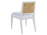 Lexington Artistica Home Osiris Contemporary Dining Side Chair - Handcrafted Mahogany, Woven Abaca, And Elegant Aspen White Fabric Inverno Wood 2351-880-01