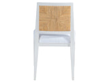 Lexington Artistica Home Osiris Contemporary Dining Side Chair - Handcrafted Mahogany, Woven Abaca, And Elegant Aspen White Fabric Inverno Wood 2351-880-01