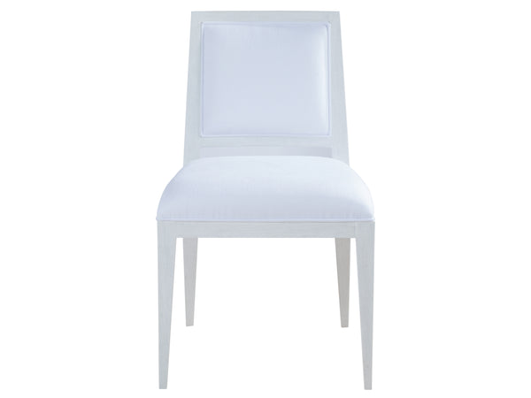 Lexington Artistica Home Osiris Contemporary Dining Side Chair - Handcrafted Mahogany, Woven Abaca, And Elegant Aspen White Fabric Inverno Wood 2351-880-01