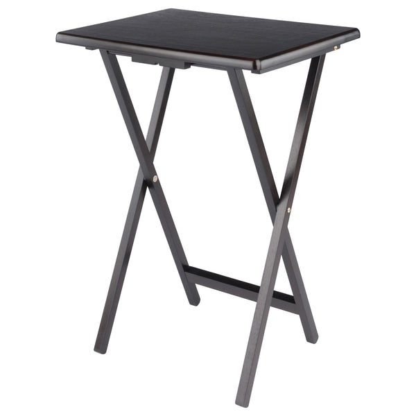 Winsome Wood Adriel 5-piece Snack Table Set With Rolling Stand - Perfect For Entertaining, Game Nights & Movies! Coffee Solid ,Composite Wood 23522-winsome-wood