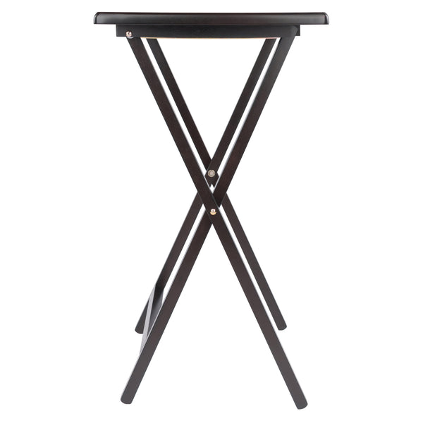 Winsome Wood Adriel 5-piece Snack Table Set With Rolling Stand - Perfect For Entertaining, Game Nights & Movies! Coffee Solid ,Composite Wood 23522-winsome-wood