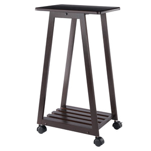 Winsome Wood Adriel 5-piece Snack Table Set With Rolling Stand - Perfect For Entertaining, Game Nights & Movies! Coffee Solid ,Composite Wood 23522-winsome-wood