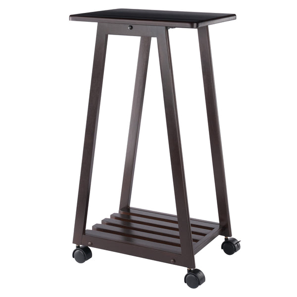 Winsome Wood Adriel 5-piece Snack Table Set With Rolling Stand - Perfect For Entertaining, Game Nights & Movies! Coffee Solid ,Composite Wood 23522-winsome-wood