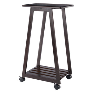 Winsome Wood Adriel 5-piece Snack Table Set With Rolling Stand - Perfect For Entertaining, Game Nights & Movies! Coffee Solid ,Composite Wood 23522-winsome-wood