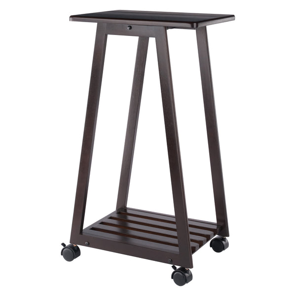 Winsome Wood Adriel 5-piece Snack Table Set With Rolling Stand - Perfect For Entertaining, Game Nights & Movies! Coffee Solid ,Composite Wood 23522-winsome-wood